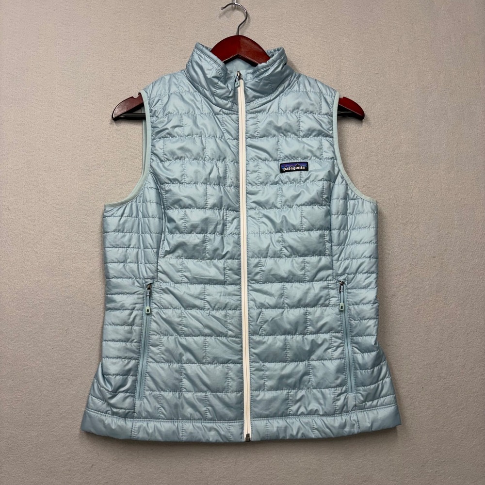 Patagonia Nano Puff Vest Womens Medium Blue 84247 Quilted Insulated Puffer
